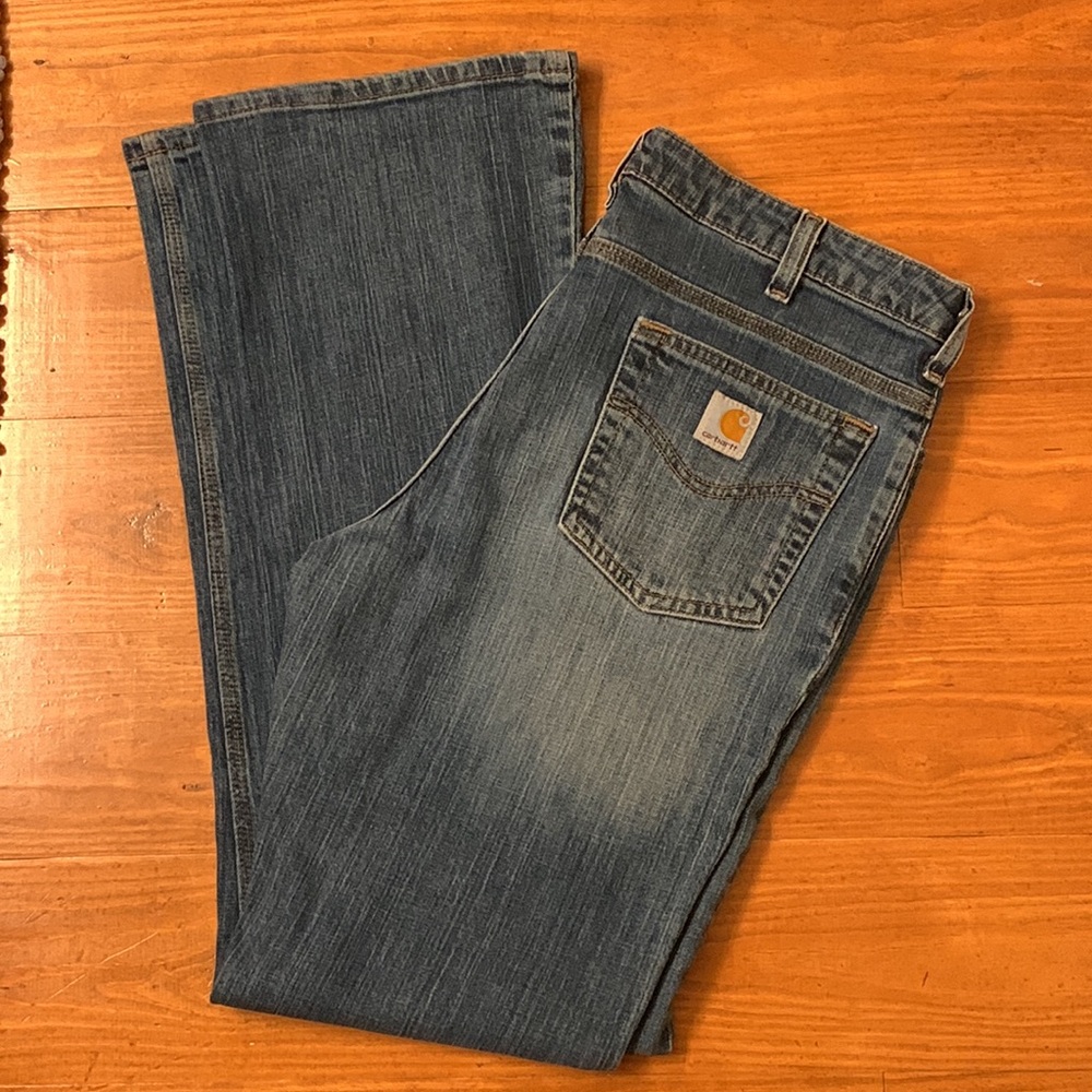 ⭐️Carhartt Women's Traditional Fit Jeans Mid Rise Size 14 X 32
